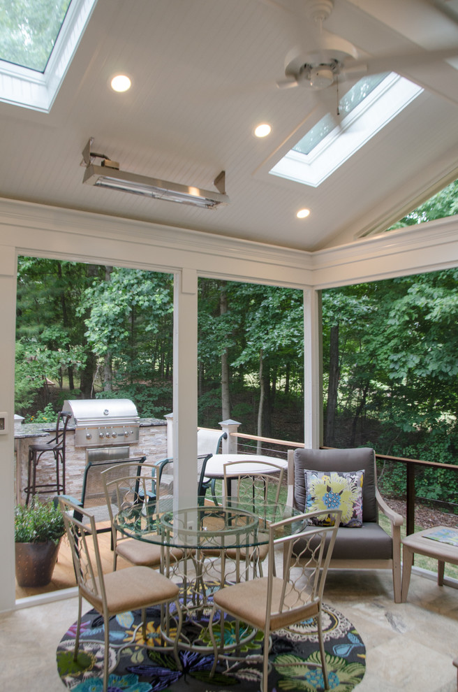 North Raleigh Screened Porch & Deck Transitional Porch Raleigh by Blue Ribbon