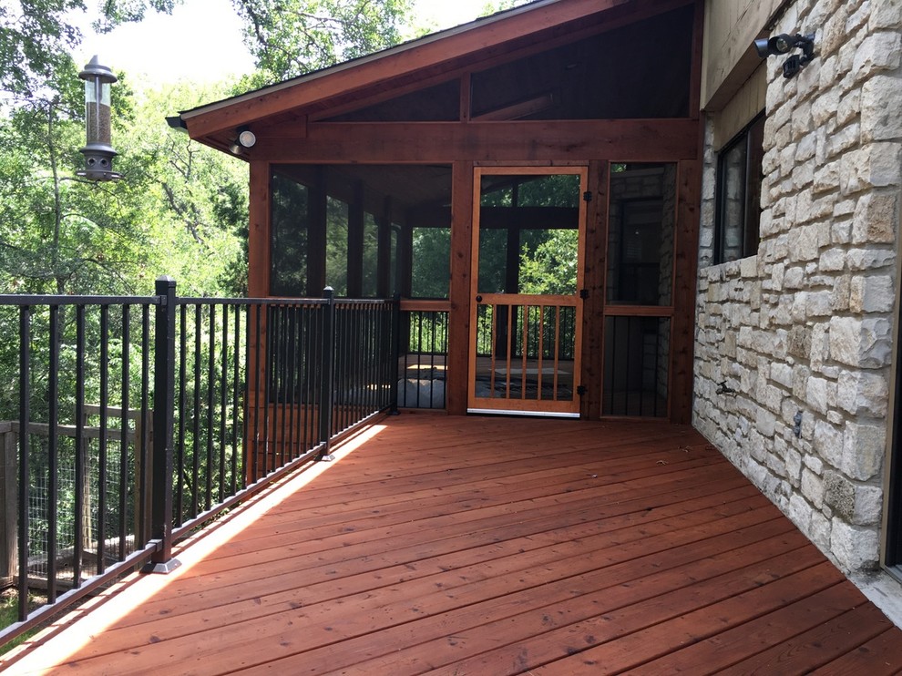 NW Austin Screened Porch By Archadeck Rústico Porche Austin de