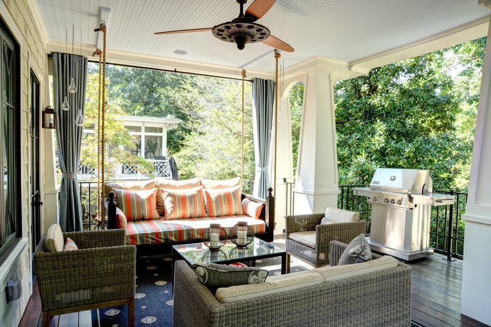 Design ideas for a classic veranda in Atlanta.