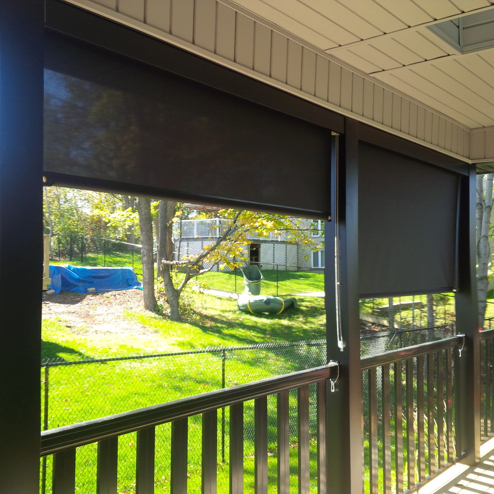 Outdoor Solar Shades Transitional Porch Toronto by Budget