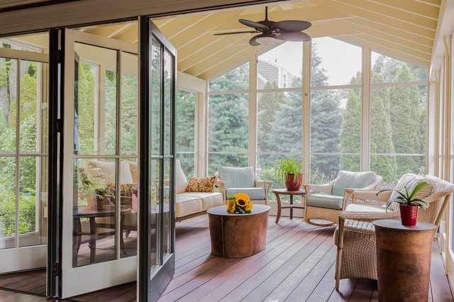 Peaceful Sitting Enclosed Porch Traditional Verandah Boston