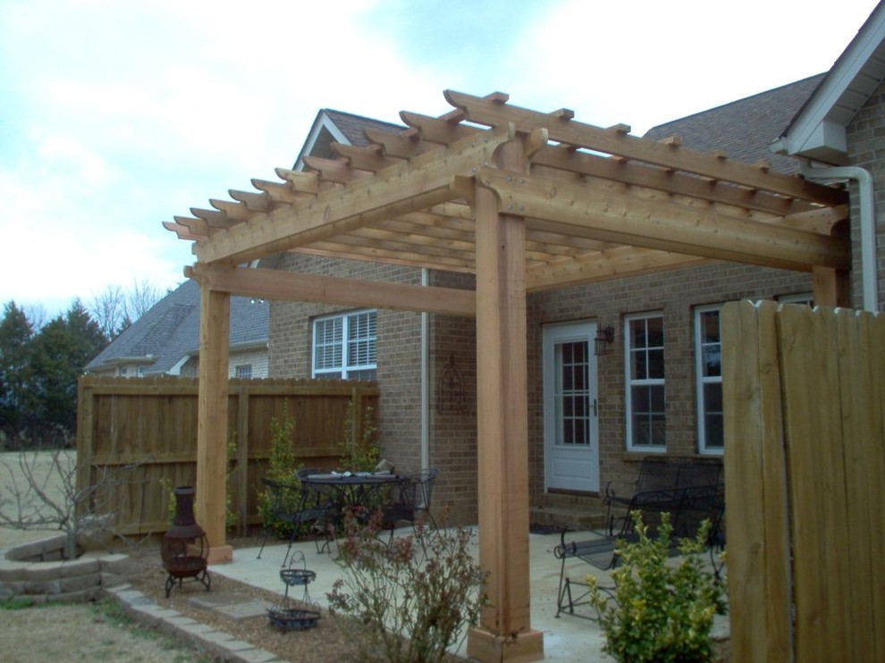 Pergola and outdoor living space Traditional Porch Nashville by