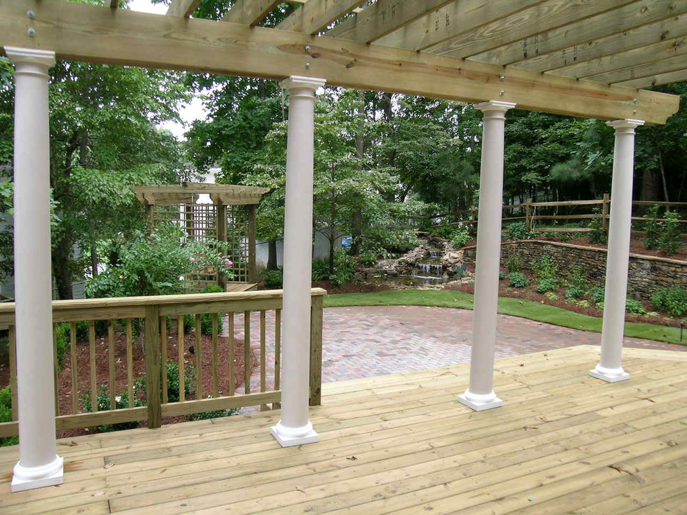 Pergola with Fiberglas columns Traditional Porch Atlanta by