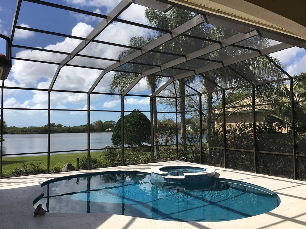 Pool Cage Painting Modern Porch Tampa by Modern Pool Cage