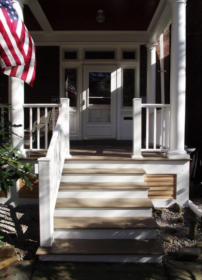 Inspiration for a mid-sized timeless porch remodel in Other