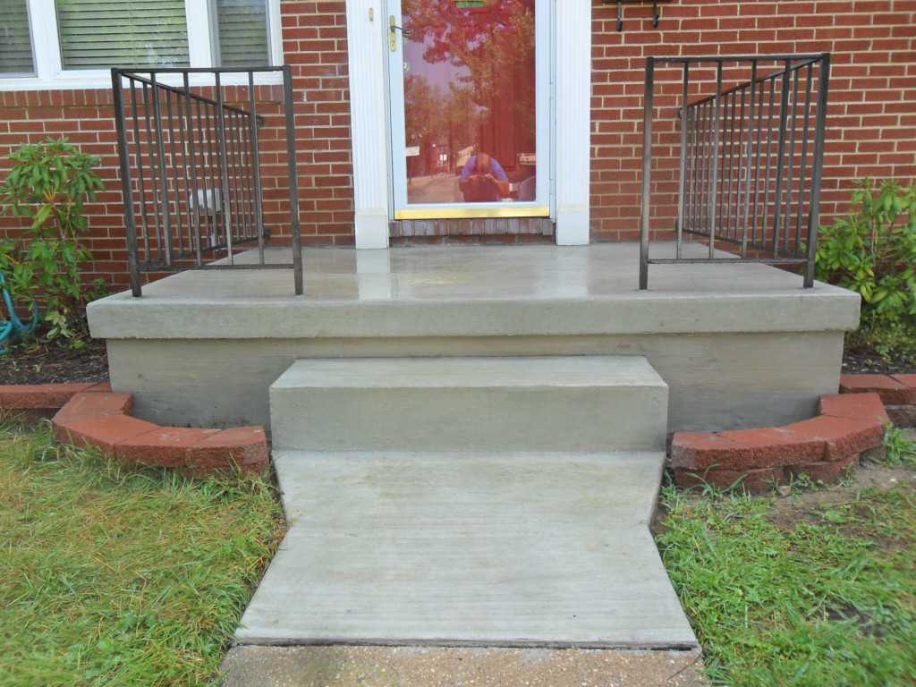 Poured Concrete Porch Traditional Porch Baltimore By Fick Bros Roofing Exterior Remodeling Co Houzz