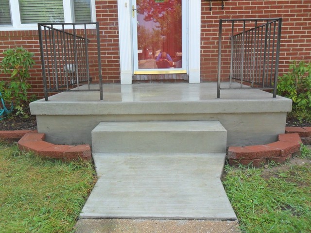 Poured Concrete Porch Clásico, Pouring A Concrete Patio