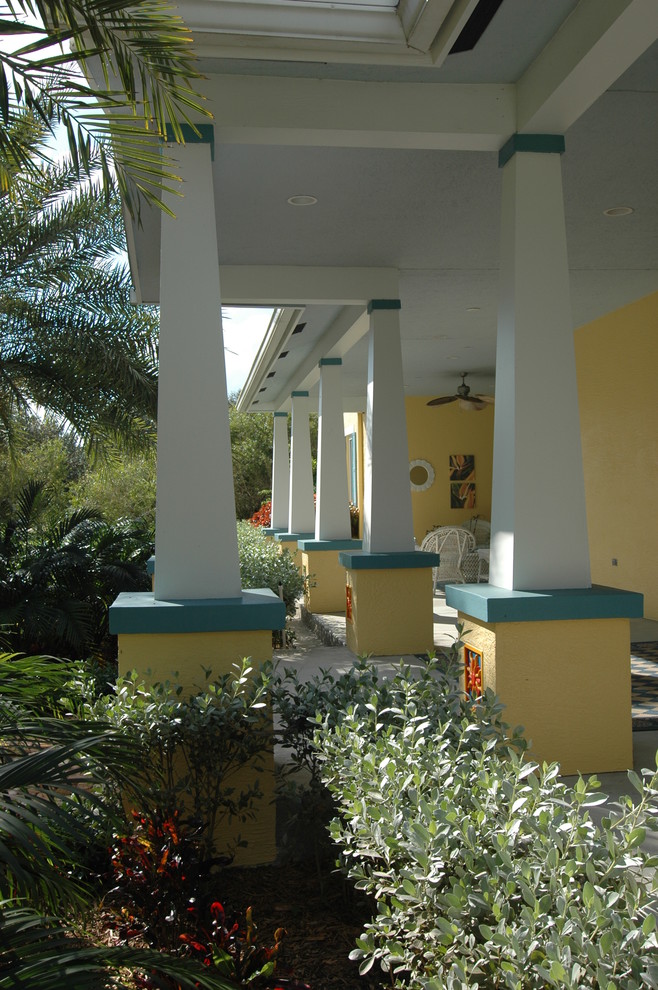 World-inspired veranda in Miami.