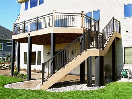 This is an example of a contemporary porch design in Minneapolis.