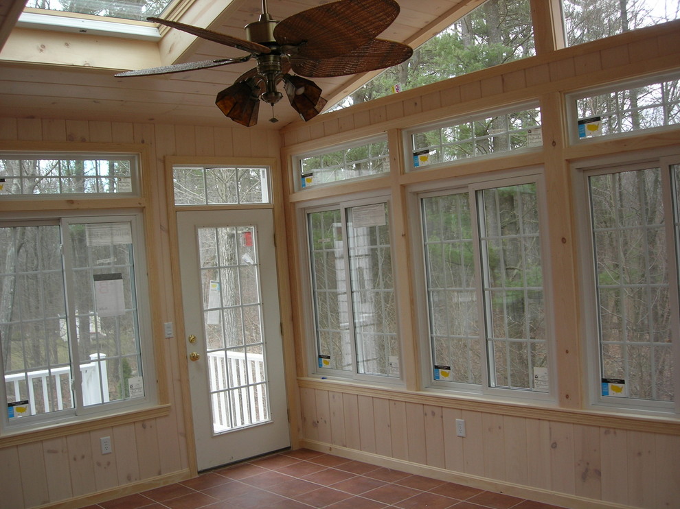 This is an example of a traditional porch design in Boston.