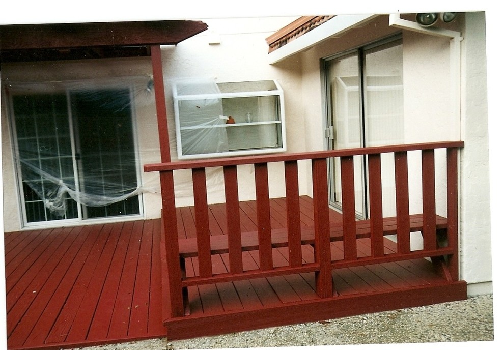 Medium sized traditional back veranda in San Francisco with decking and an awning.