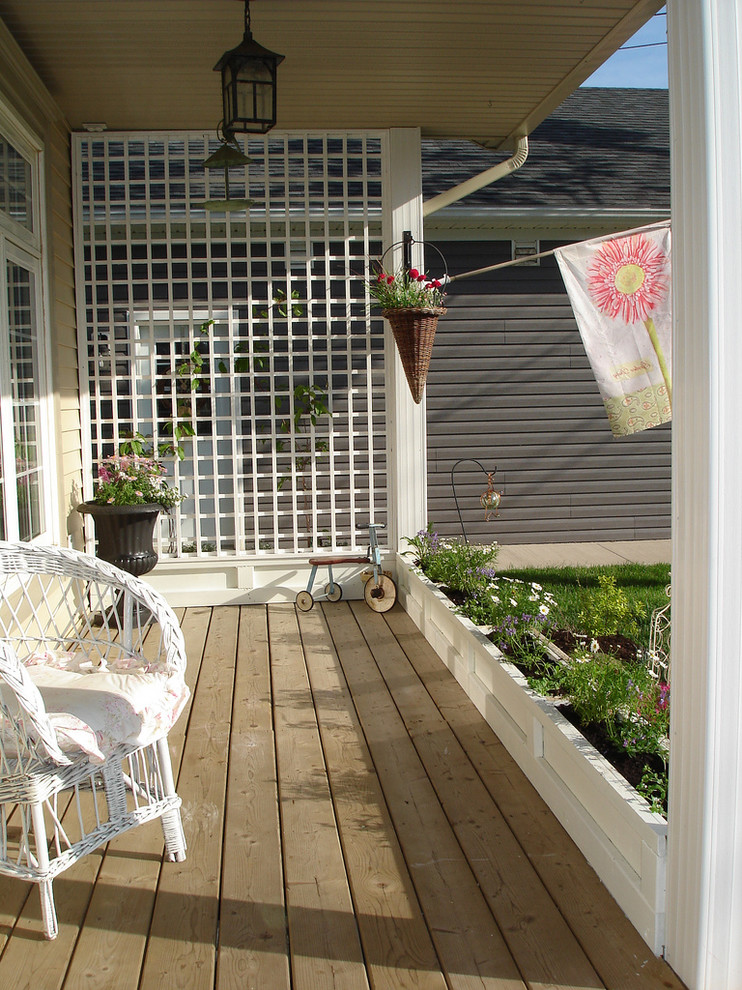 Idéer för att renovera en eklektisk veranda