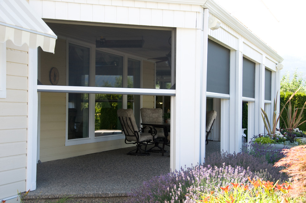 Retractable screens help bring the outside in Kelowna BC Modern