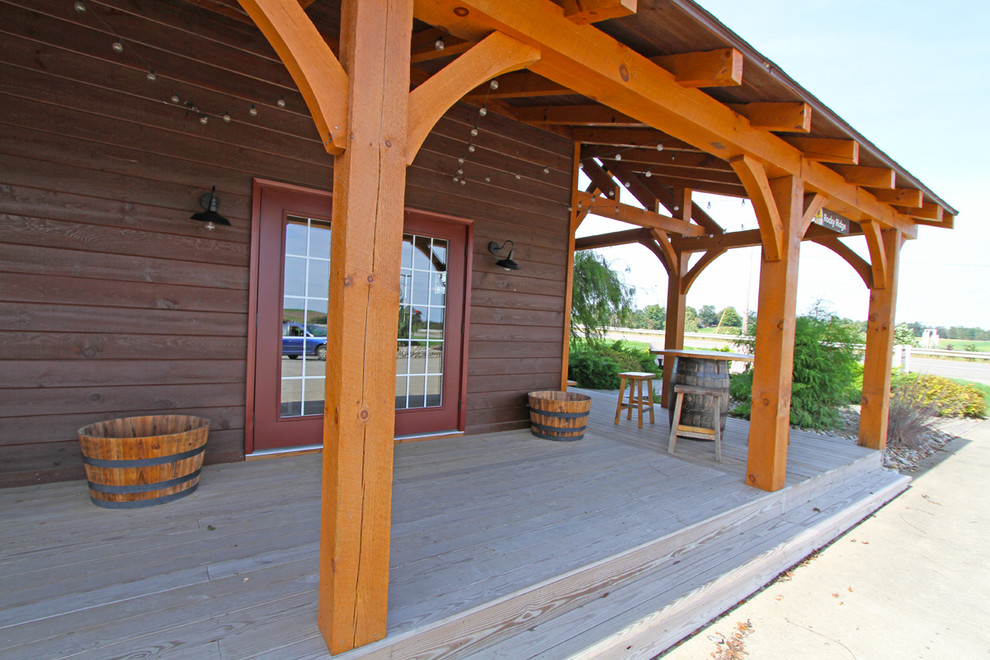 Rocky Ridge Rustic Porch Cleveland by Weaver Barns Houzz