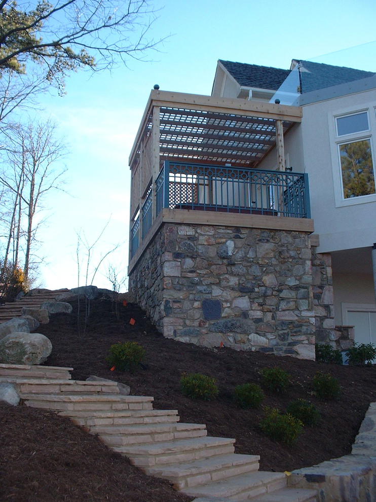This is an example of a modern porch design in Other.