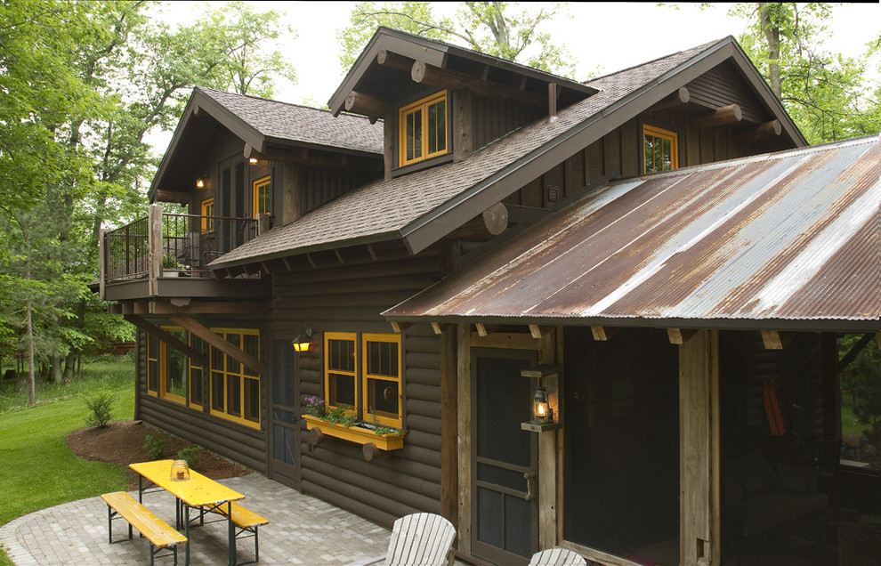 This is an example of a traditional porch design in Minneapolis.