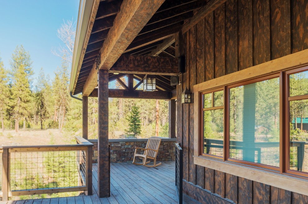Inspiration for a rustic porch remodel in Boise