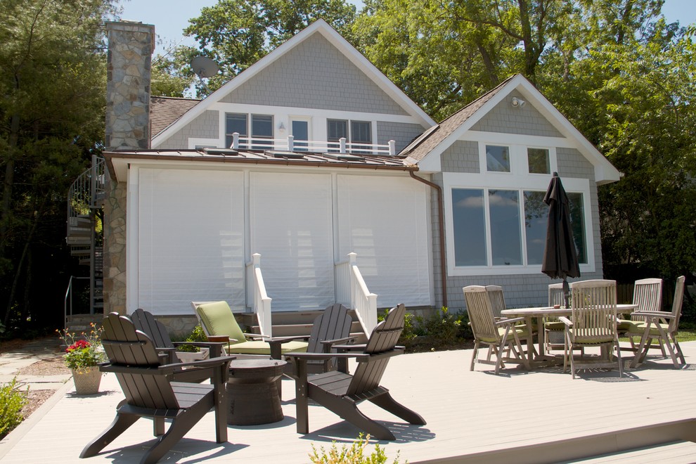 This is an example of a coastal porch design in Baltimore.