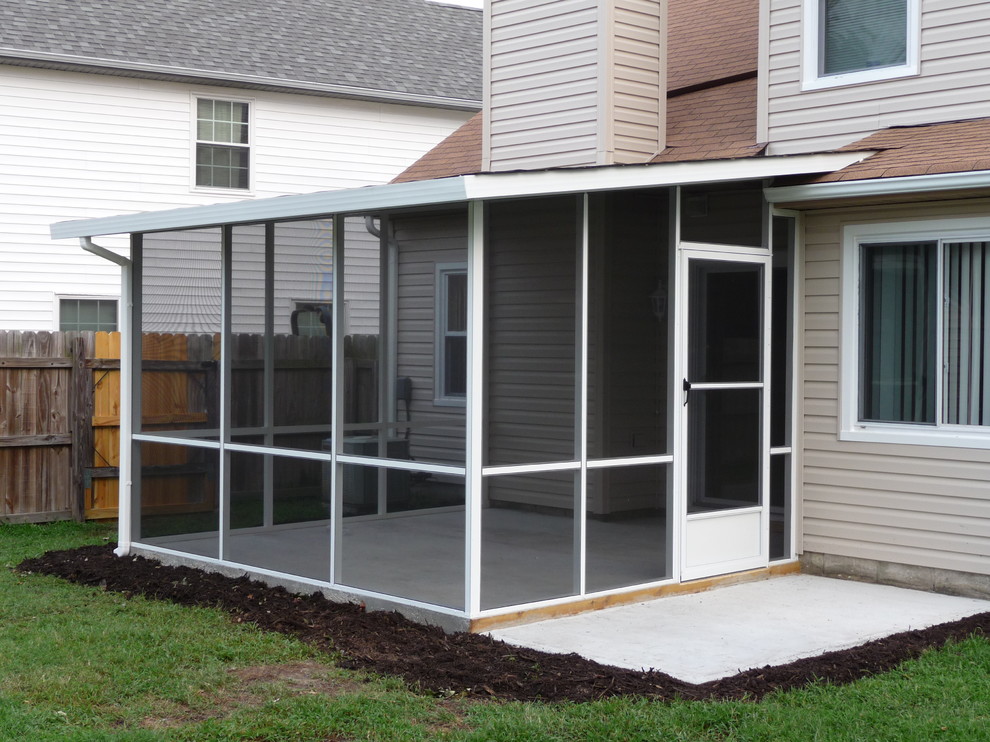 screen room Transitional Porch Huntington by Envision Sun