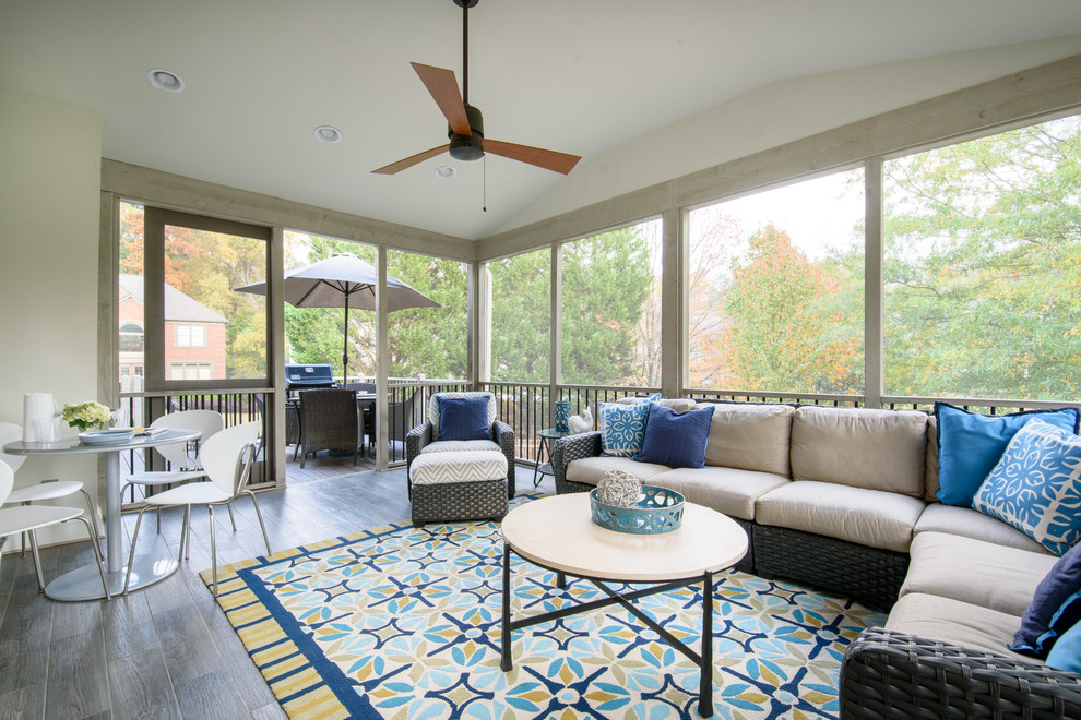Screened Porch Beach Style Porch Atlanta by Alexis Solomon