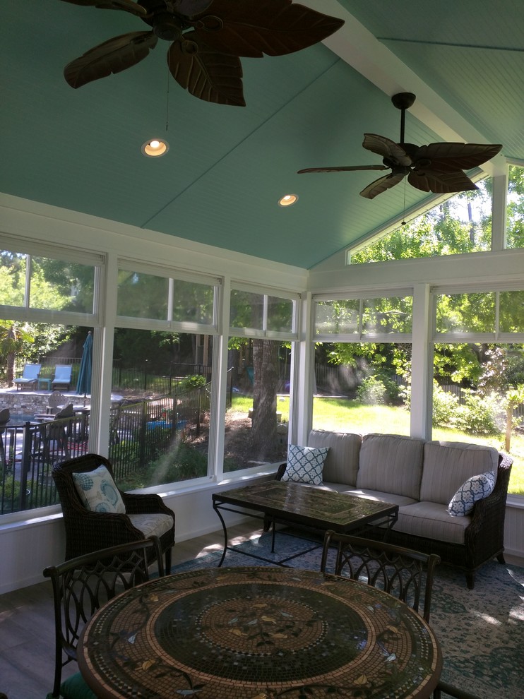 Screened Porch Transitional Porch Raleigh Houzz