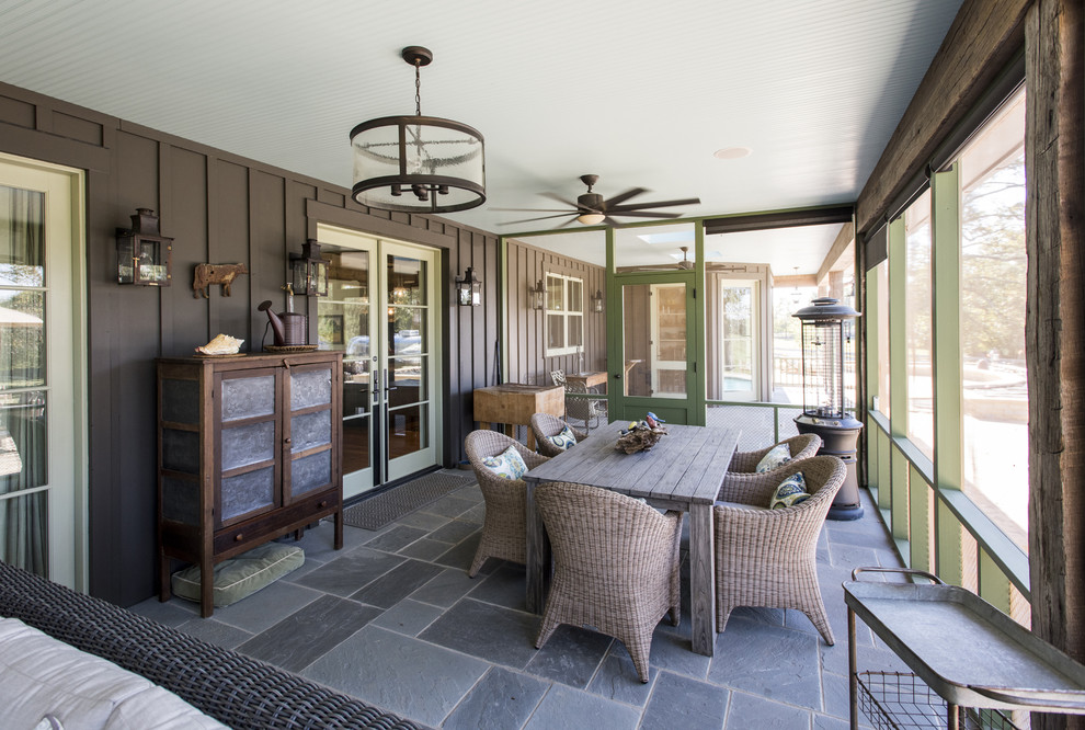 Screened Porch Farmhouse Porch Louisville by Rock Paper Hammer