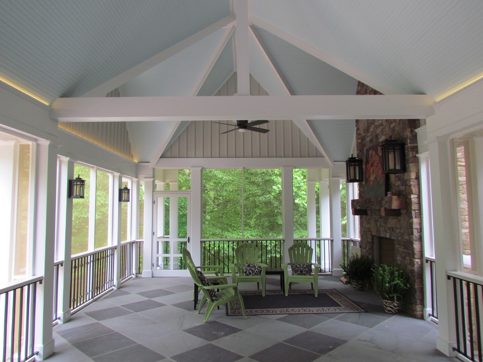Screened Porch Transitional Porch Richmond by RVA Remodeling
