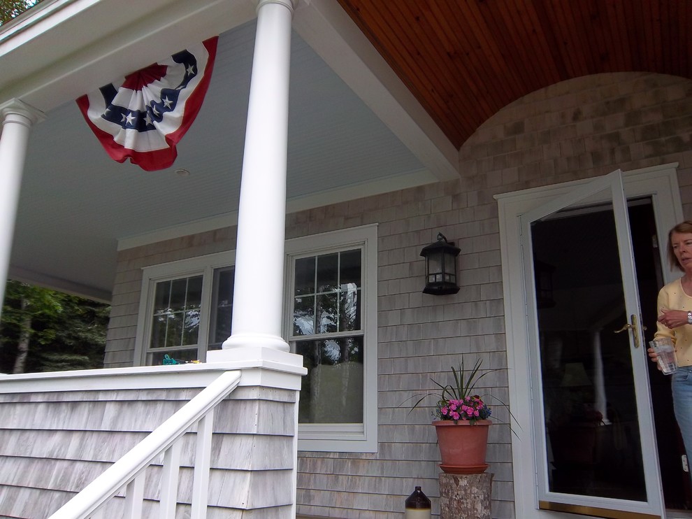 This is an example of a victorian veranda in Portland Maine.