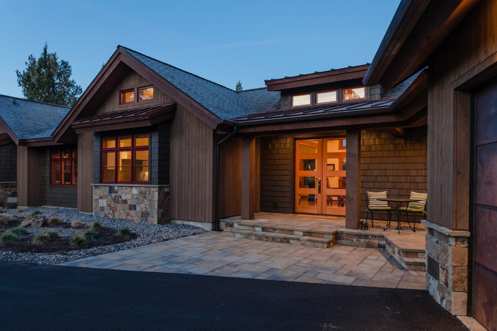 Sisters Ranch Transitional Porch Other by Karen Smuland