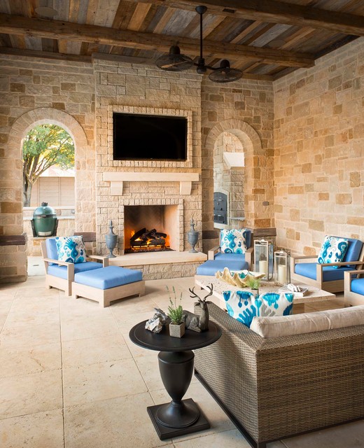 Southlake Tuscan Modern Mediterranean Patio Dallas by Simmons