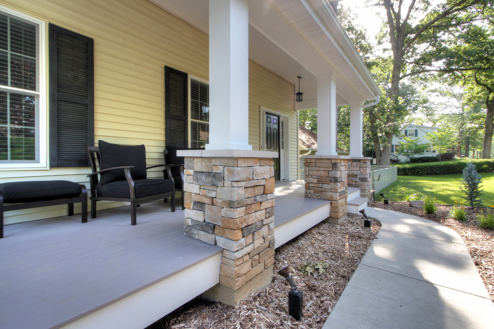 Give Your Front Porch Posts a Facelift with Faux Stone