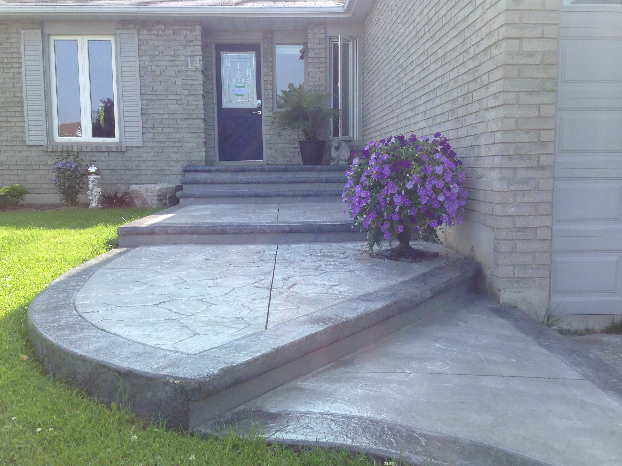 Stamped Concrete Front Porch