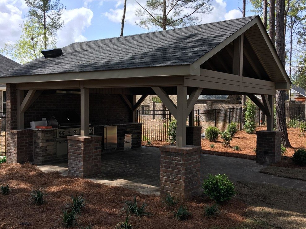 Sumter Sc Detached Covered Patio With Outdoor Kitchen Traditional Porch Other By Archadeck Of Central South Carolina Houzz