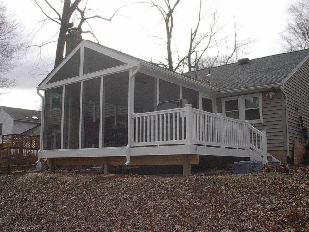 The Hoffert Screened In Porch & Grilling Deck Traditional Porch