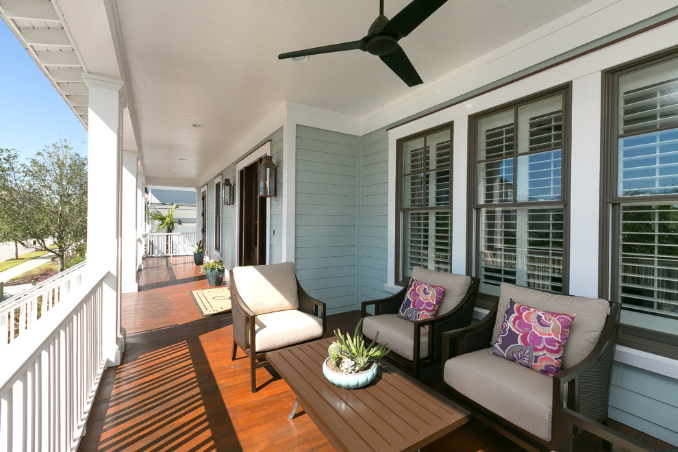 Photo of a coastal veranda in Charleston.