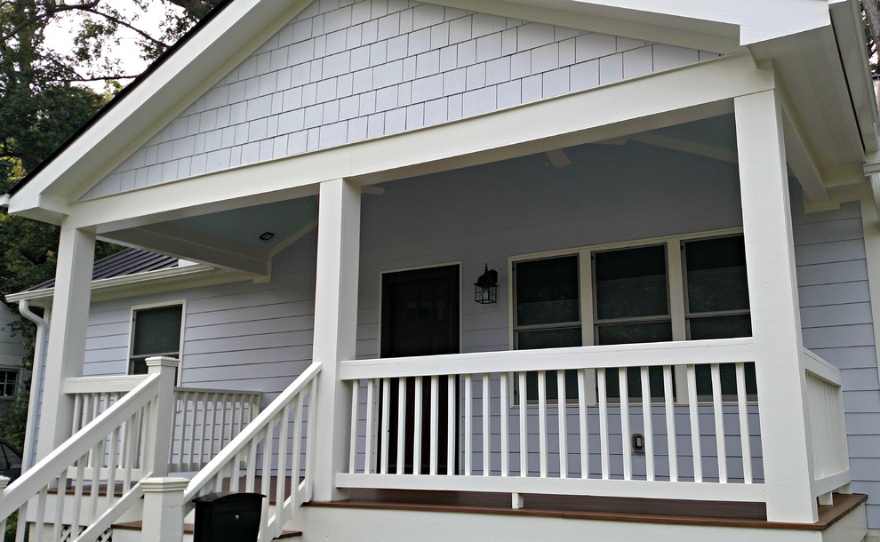 Traditional bungalow renovation and front porch addition in Raleigh, NC Traditional Porch