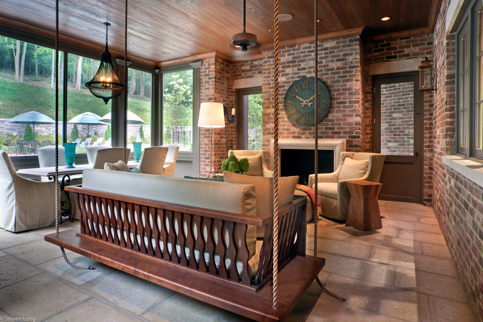 Inspiration for a timeless screened-in porch remodel in Nashville