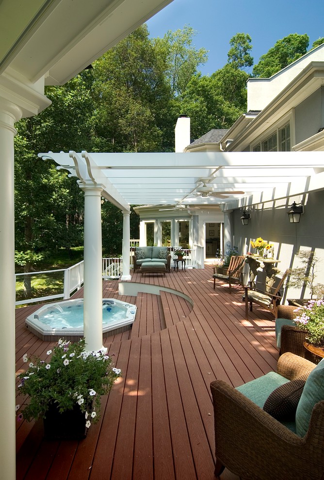Treehouse Deck with Hot Tub - Traditional - Veranda - DC Metro - by ...