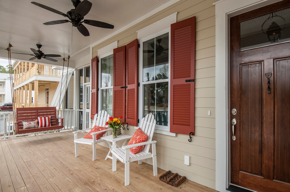 Classic front veranda in Charleston.