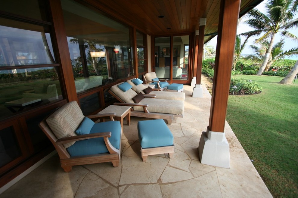 Foto på en tropisk veranda