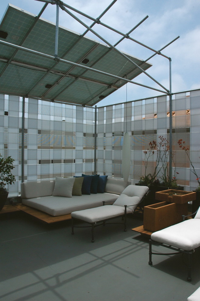 Exempel på en modern veranda