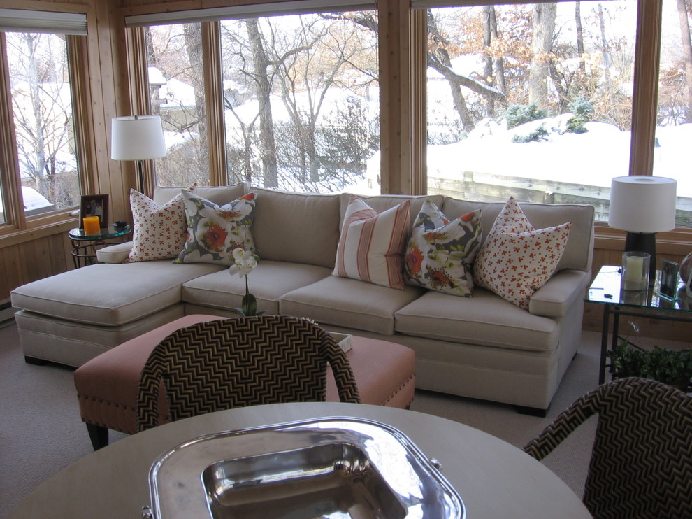 Warm and Cozy Four Season Porch Traditional Porch Minneapolis