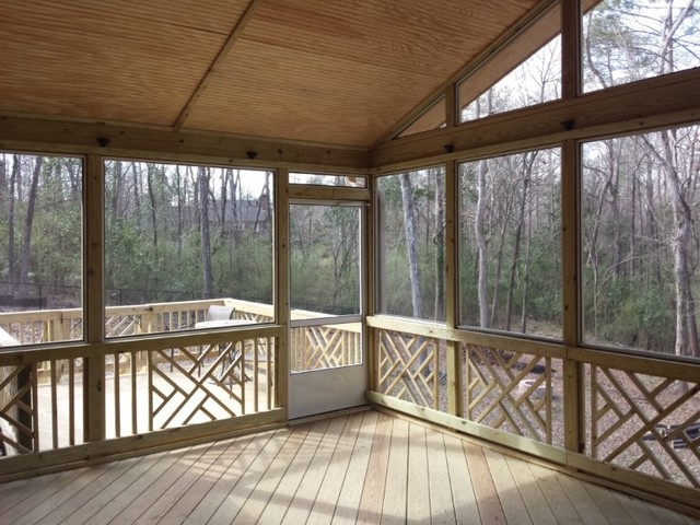 Wesleyan Woods Screened Porch and Deck Combo in Macon, GA - Traditional ...