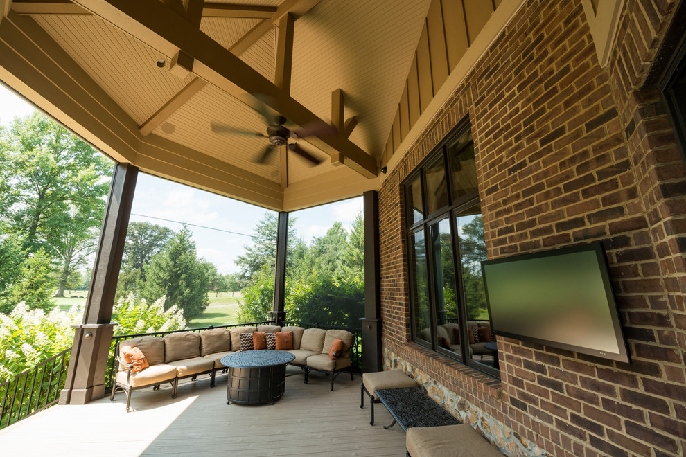 Westfield, IN Porch Addition with Retractable Screens Modern