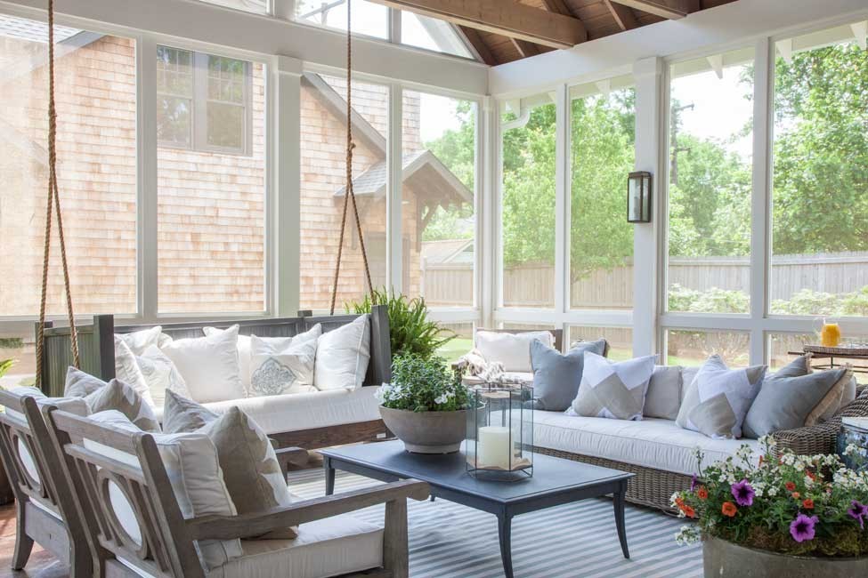 White Porch Transitional Porch Nashville by Keystone Building