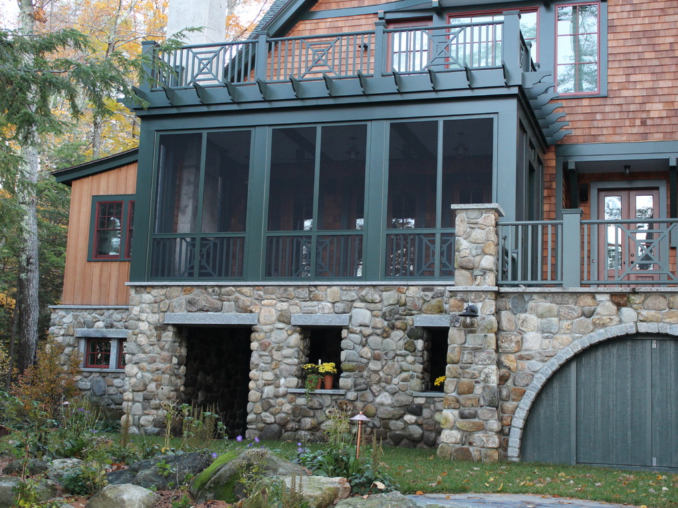 Winter Harbor, Lake Winnipesaukee, Wolfeboro, NH Craftsman Porch