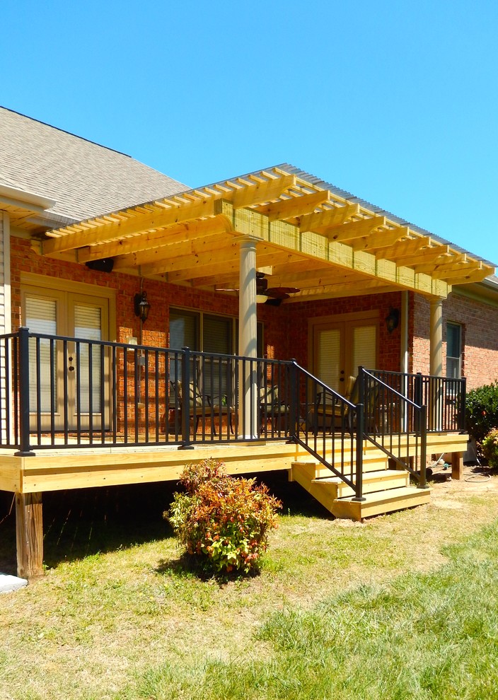 Wood Pergola with Polycarbonate Roof In Winston Salem Traditional