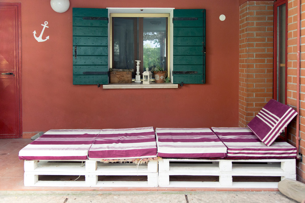 Exempel på en eklektisk veranda