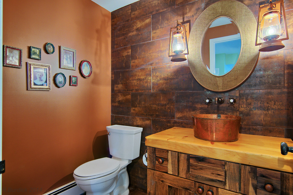Mountain style powder room photo in Denver