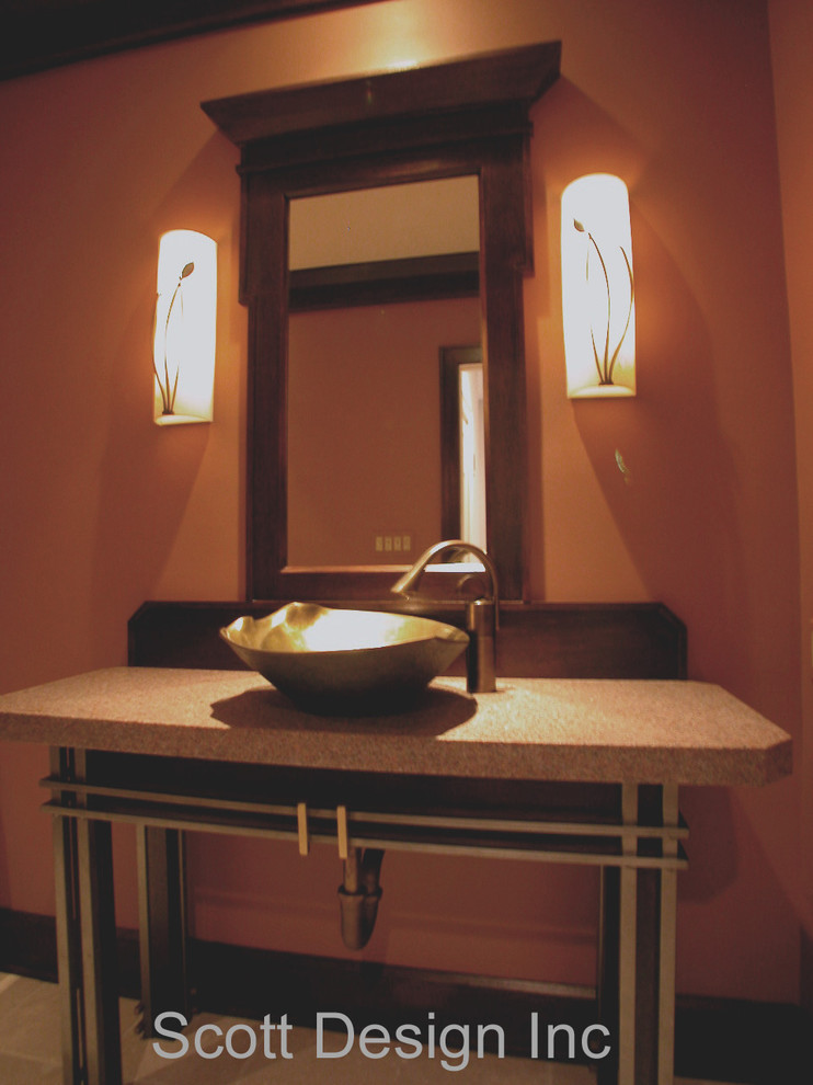 Immagine di un bagno di servizio contemporaneo